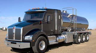 The Kenworth T880 with the new 40-in. sleeper fitted for oil field service.