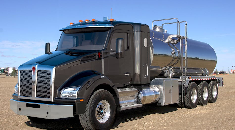 The Kenworth T880 with the new 40-in. sleeper fitted for oil field service.