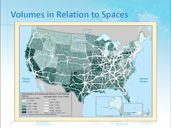This slide presented by the Federal Highway Administration39s Nicole Katsikides shows truck traffic volume in relation to available spaces The agency is honing in on where the problem is most pronounced and stakeholders are identifying potential ways to improve the situation Click here to enlarge slide This slide presented by the Federal Highway Administration39s Nicole Katsikides shows truck traffic volume in relation to available spaces The agency is honing in on where the problem is most pronounced and stakeholders are identifying potential ways to improve the situation Click here to enlarge slide