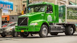 Manhattan Beer Distributors&rsquo; new natural gas-powered Volvo VNM 200 tractors are environmentally friendly, according to the company, not only because of their lower carbon output, but because they can haul the same amount of product in fewer trips than the straight trucks the tractors are replacing.