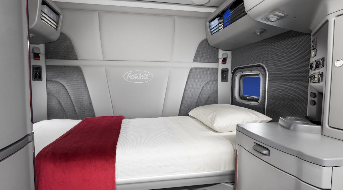 Peterbilt&apos;s Platinum 80-in. sleeper is now equipped with SmartAir auto-start technology.