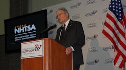Too many lives are at stake, noted NHTSA&apos;s Rosekind, to accept &apos;slow, steady, incremental progress&apos; on vehicle safety. (Photo by Sean Kilcarr/Fleet Owner)