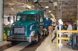 Volvo added that it reached a record 122 NAFTA market share 36940 vehicles compared with 119 32281 in 2014 Photo by Sean KilcarrFleet Owner Volvo added that it reached a record 122 NAFTA market share 36940 vehicles compared with 119 32281 in 2014 Photo by Sean KilcarrFleet Owner