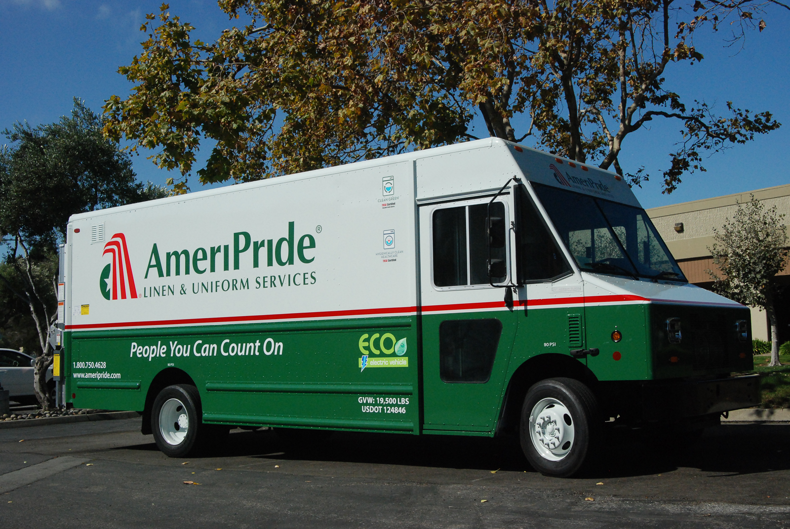 AmeriPride receives first of 10 electric delivery trucks as an effort to replace 20 of its Vernon fleet with electric trucks