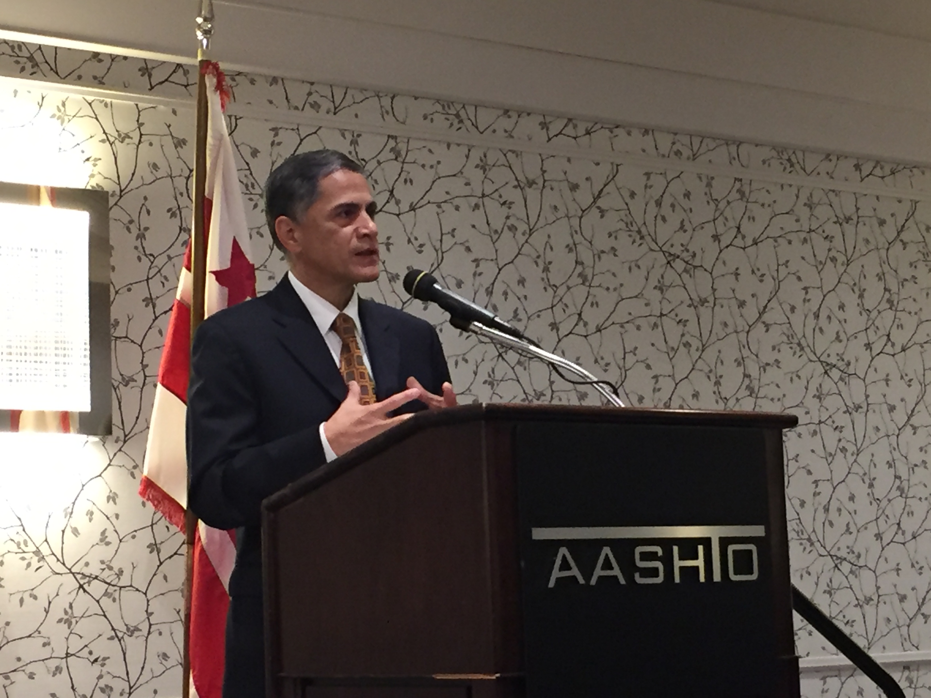Deputy Secretary of Transportation Victor Mendez speaking at AASHTO39s annual Washington Briefing meeting Photo by Sean KilcarrFleet Owner