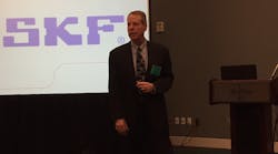 John Heffernan, SKF&rsquo;s key account manager, said the coverage expansion now allows trailer OEMs to &ldquo;customize&rdquo; warranty periods. (Photo by Sean Kilcarr/Fleet Owner)