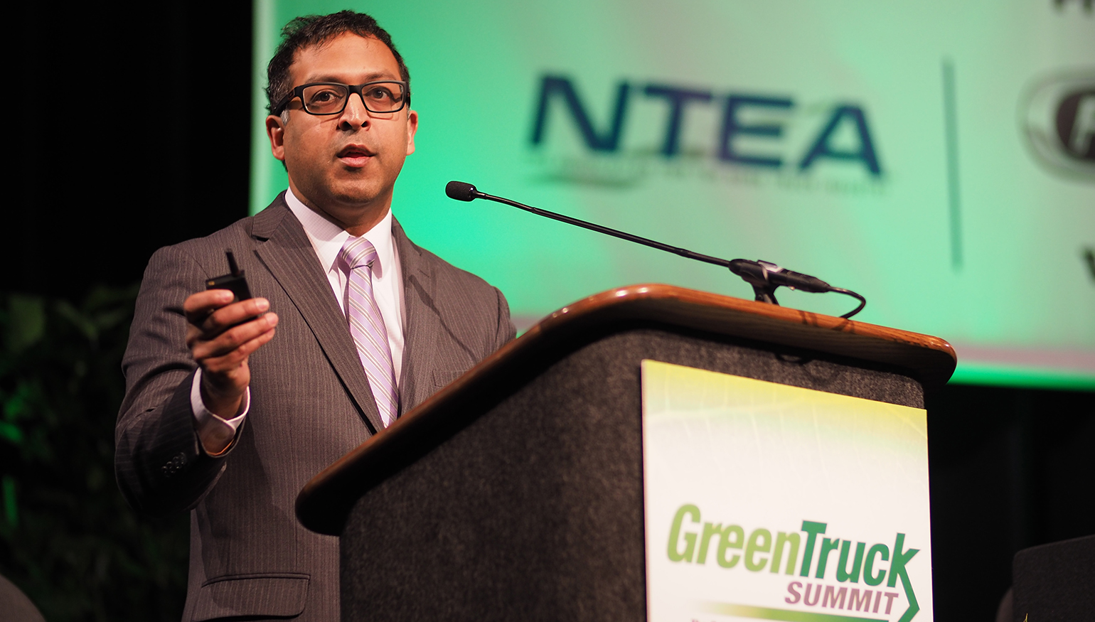 Speaking at the open of NTEA39s 2016 Green Truck Summit in Indianapolis the Dept of Energy39s Deputy Assistant Secretary for Transportation Reuben Sarkar said more investment is needed in quotgreenquot environmentally sustainable technology in trucking even as very low diesel and gasoline prices are making such investment a more difficult business case