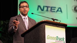 Speaking at the open of NTEA39s 2016 Green Truck Summit in Indianapolis the Dept of Energy39s Deputy Assistant Secretary for Transportation Reuben Sarkar said more investment is needed in quotgreenquot environmentally sustainable technology in trucking even as very low diesel and gasoline prices are making such investment a more difficult business case Speaking at the open of NTEA39s 2016 Green Truck Summit in Indianapolis the Dept of Energy39s Deputy Assistant Secretary for Transportation Reuben Sarkar said more investment is needed in quotgreenquot environmentally sustainable technology in trucking even as very low diesel and gasoline prices are making such investment a more difficult business case