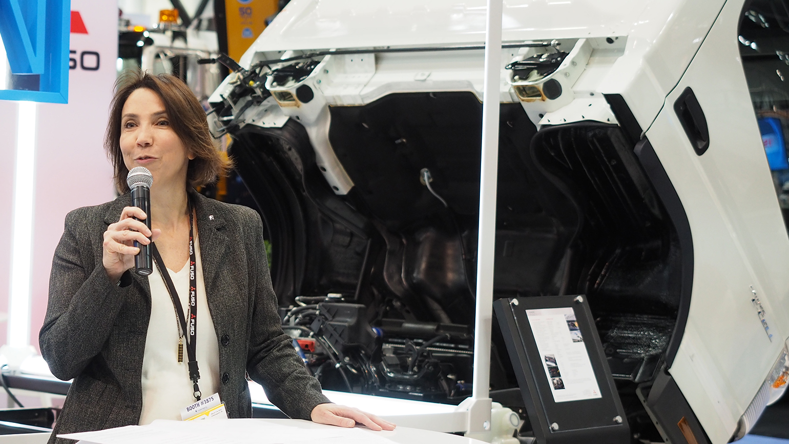 Jecka Glasman president and CEO of Mitsubishi Fuso Truck of America Inc said the company believes moving to trucks like the fully electric medium duty showcased at NTEA39s Work Truck Show quotis the futurequot