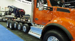 This Kenworth T880 showed off the new Hendrickson UltiMaax severe-duty rubber suspension option at the 2016 NTEA Work Truck Show in Indianapolis.