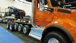 This Kenworth T880 showed off the new Hendrickson UltiMaax severeduty rubber suspension option at the 2016 NTEA Work Truck Show in Indianapolis This Kenworth T880 showed off the new Hendrickson UltiMaax severeduty rubber suspension option at the 2016 NTEA Work Truck Show in Indianapolis