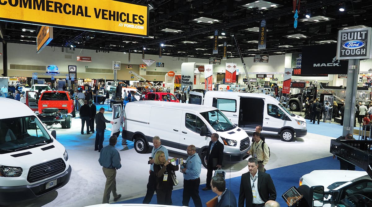 Ford featured several Transit van configurations in its booth at the 2016 NTEA Work Truck Show.