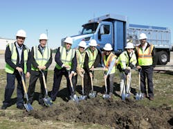 Shown during the groundbreaking ceremony are left to right Ron Augustyn Peterbilt Denton plant manager Leon Handt Peterbilt assistant general manager of operations Darrin Siver Peterbilt general manager and PACCAR vice president Denton Mayor Chris Watts Denton Assistant City Manager Jon Fortune Jeff Sanders Hill amp Wilkinson executive vice president Jared Ricker Hill amp Wilkinson senior project manager and Kirk Woltman Hill amp Wilkinson vice president Shown during the groundbreaking ceremony are left to right Ron Augustyn Peterbilt Denton plant manager Leon Handt Peterbilt assistant general manager of operations Darrin Siver Peterbilt general manager and PACCAR vice president Denton Mayor Chris Watts Denton Assistant City Manager Jon Fortune Jeff Sanders Hill amp Wilkinson executive vice president Jared Ricker Hill amp Wilkinson senior project manager and Kirk Woltman Hill amp Wilkinson vice president