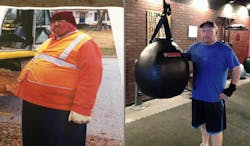 Before and after Truck driver Benjie Burns at left before his lifestyle change in 2015 and now 100 lbs lighter and on a path to slim and healthy Before and after Truck driver Benjie Burns at left before his lifestyle change in 2015 and now 100 lbs lighter and on a path to slim and healthy
