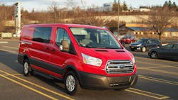 Our test sample a 2016 Ford Transit 150 van with 35L Ecoboost V6 shown here on a trip to Danbury Fair Mall in Danbury CT Our test sample a 2016 Ford Transit 150 van with 35L Ecoboost V6 shown here on a trip to Danbury Fair Mall in Danbury CT