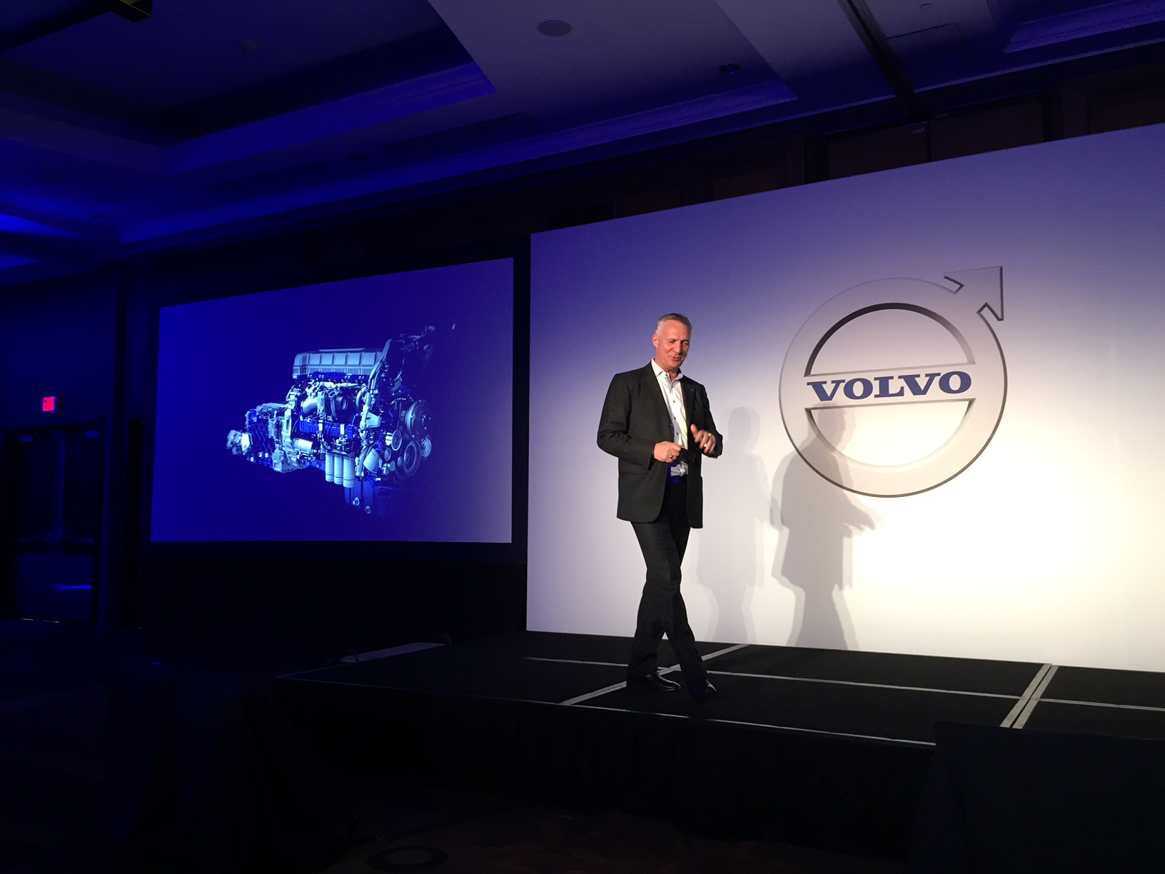 Gran Nyberg president of Volvo Trucks North America said the addition of ldquocrawler gearsrdquo to the OEMrsquos IShift transmission will provide a ldquobangon opportunityrdquo to gain more business from vocational segments Photo by Sean KilcarrFleet Owner