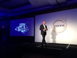 Gran Nyberg president of Volvo Trucks North America said the addition of ldquocrawler gearsrdquo to the OEMrsquos IShift transmission will provide a ldquobangon opportunityrdquo to gain more business from vocational segments Photo by Sean KilcarrFleet Owner Gran Nyberg president of Volvo Trucks North America said the addition of ldquocrawler gearsrdquo to the OEMrsquos IShift transmission will provide a ldquobangon opportunityrdquo to gain more business from vocational segments Photo by Sean KilcarrFleet Owner