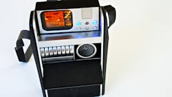 A replica by Diamond Select Toys of the fictional science tricorder that first appeared in the original Star Trek TV series and was modified in subsequent iterations Today mobile phones have become somewhat like these scifi devices points out Augie Grasis CEO of ShipX Freight Photo by Mike Seyfang A replica by Diamond Select Toys of the fictional science tricorder that first appeared in the original Star Trek TV series and was modified in subsequent iterations Today mobile phones have become somewhat like these scifi devices points out Augie Grasis CEO of ShipX Freight Photo by Mike Seyfang