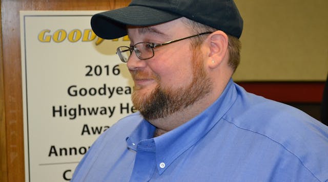 Julian Kaczor has been named the 33rd Goodyear Highway Hero. (Kevin Jones/Fleet owner)