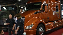 A Kenworth T680, on display here at the FASTPORT booth at MATS, will be awarded to a deserving recent military veteran and new trucker through the Transition Trucking: Driving for Excellence Award. (Photo: Kevin Jones / Fleet Owner)