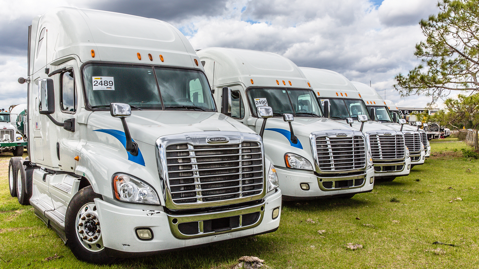A group of Freightliners for sale at an IronPlanet auction earlier this year Onsite physical location auctions are just one way the company sells used iron and the TruckPlanet online marketplace might offer some advantages to both buyers and sellers of used equipment two of its execs tell Fleet Owner