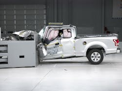 The group said its ldquooverlap front testrdquo replicates what happens when a vehicle runs off the road and hits a tree or pole or clips another vehicle that crosses the center line of a roadway Photo courtesy of IIHS The group said its ldquooverlap front testrdquo replicates what happens when a vehicle runs off the road and hits a tree or pole or clips another vehicle that crosses the center line of a roadway Photo courtesy of IIHS