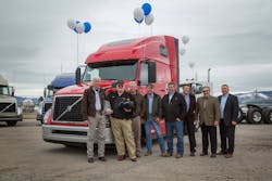 Volvo Trucks North America delivered the 100000th truck equipped with its IShift automated manual transmission to Watkins amp Shepard Trucking The truck was presented to Watkins amp Shepard President Walt Ainsworth during a brief reception From left to right Walt Ainsworth Rick Candler Kelly Darlington Dwayne Hill and Rich Schenk of Watkins amp Shepard Brad Bealer of Transport Equipment Jeff Denny and Bruce Kurtt of Volvo Trucks Volvo Trucks North America delivered the 100000th truck equipped with its IShift automated manual transmission to Watkins amp Shepard Trucking The truck was presented to Watkins amp Shepard President Walt Ainsworth during a brief reception From left to right Walt Ainsworth Rick Candler Kelly Darlington Dwayne Hill and Rich Schenk of Watkins amp Shepard Brad Bealer of Transport Equipment Jeff Denny and Bruce Kurtt of Volvo Trucks