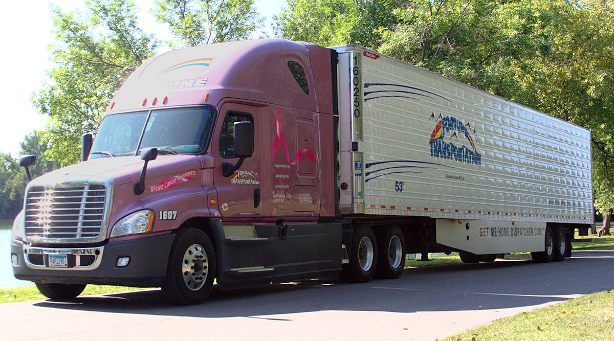 One of Fortune Transportation&apos;s fleet of over 150 trucks.