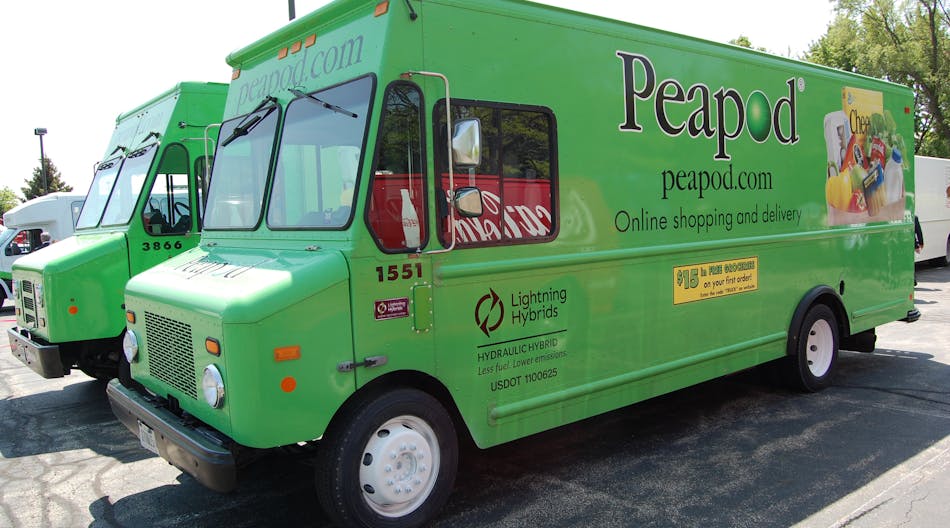 Peapod&apos;s Midwest fleet of 130 vehicles operates from four locations and serves three states: Illinois, Indiana, and Wisconsin. (Photo by Sean Kilcarr/Fleet Owner)