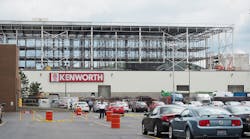&apos;The building on top of our building&apos; at Kenworth&apos;s Chillicothe, OH plant is scheduled to be completed in November. Here construction is shown on Wednesday, May 18.