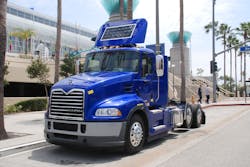 Mack Trucks will demonstrate two zeroemission capable Class 8 drayage trucks as part of a South Coast Air Quality Management District project funded by a 236 million grant from the State of California Mack will use knowledge gained from the development of its plugin hybrid electric drayage trucks including the truck above which was recently shown at ACT Expo 2016 Mack Trucks will demonstrate two zeroemission capable Class 8 drayage trucks as part of a South Coast Air Quality Management District project funded by a 236 million grant from the State of California Mack will use knowledge gained from the development of its plugin hybrid electric drayage trucks including the truck above which was recently shown at ACT Expo 2016