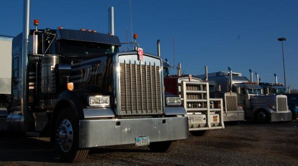 Some characterize the recent regulatory push as &apos;a godsend&apos; as it restricts the supply of drivers and thus keeps trucking capacity tight. (Photo by Sean Kilcarr/Fleet Owner)
