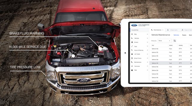 The Ford Telematics platform is rolling out a new Maintenance Connect service that will allow commercial customers to connect their vehicles&apos; diagnostics info to the Ford service center of their choice. The service promises smarter, more efficient maintenance and less down time.