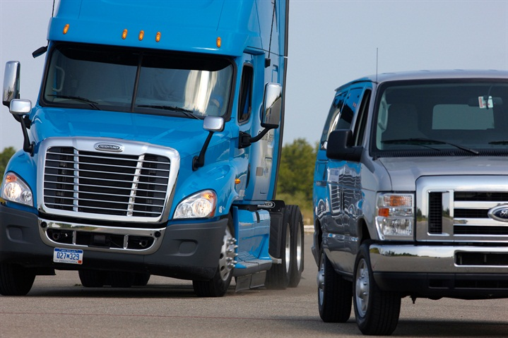 The study sampled 6000 systems activations from over 3 million miles and 110000 hours of ldquonaturalistic driving datardquo in order to evaluate their reliability Photo courtesy of Meritor WABCO