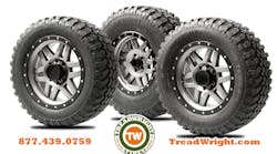 Claw II MT series tires are produced using 65% less oil compared to standard off-road light truck tires, TreadWright says.