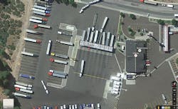 Trucks parked at the Pilot Travel Center in Weed CA The town has also opened its free citybuilt parking lots to truck drivers in need of parking Trucks parked at the Pilot Travel Center in Weed CA The town has also opened its free citybuilt parking lots to truck drivers in need of parking