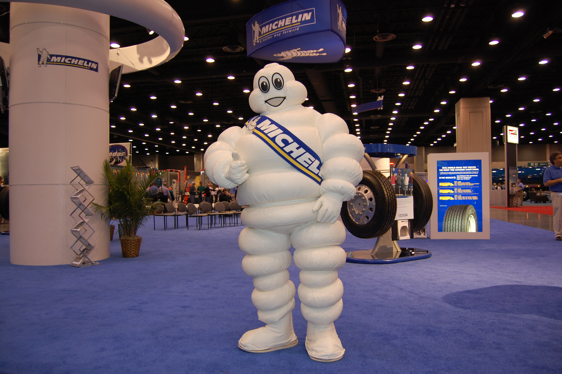 Bibendum more commonly known as the quotMichelin Manquot is the symbol of the Michelin tire company Introduced at the Lyon Exhibition of 1894 Bibendum is one of the world39s oldest trademarks Photo by Sean KilcarrFleet Owner