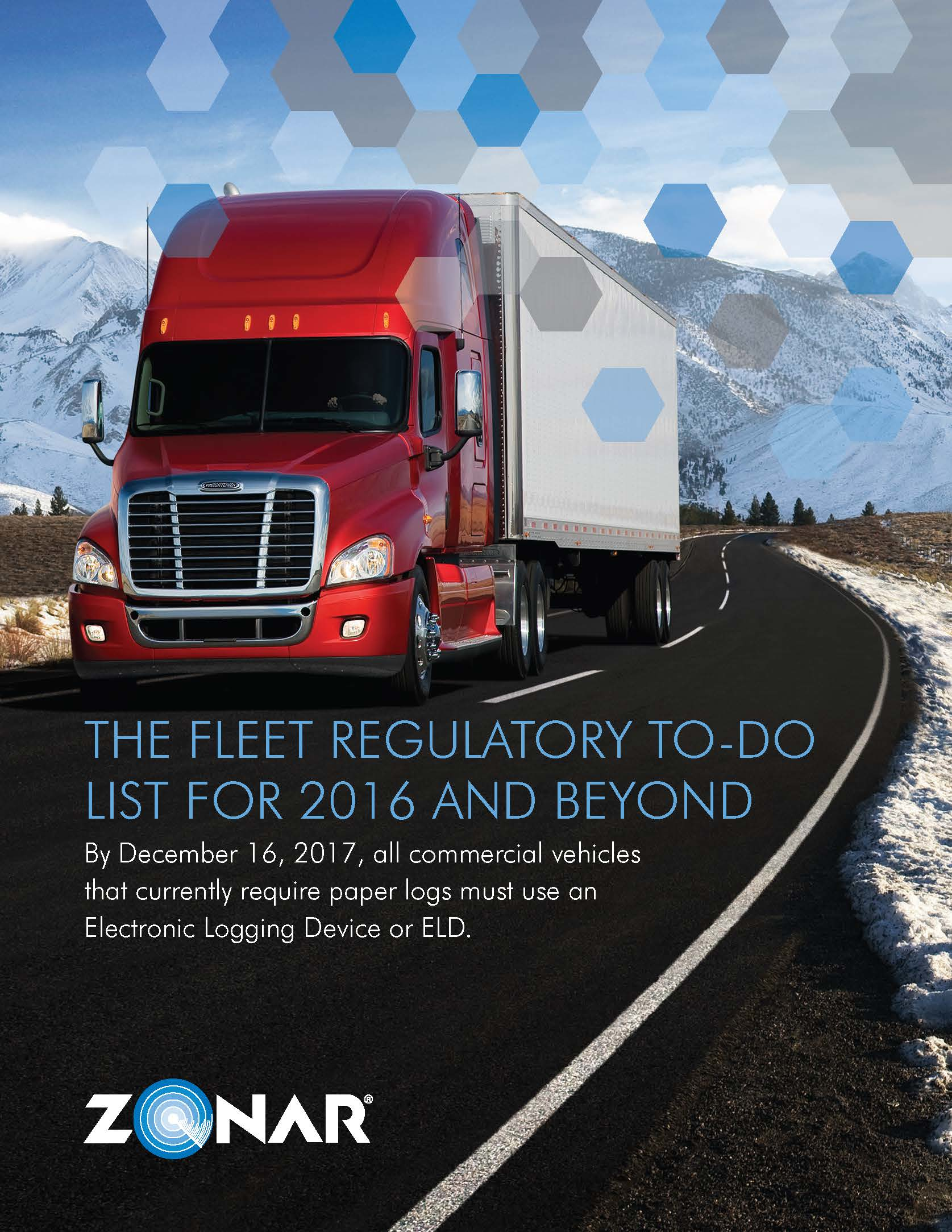 Zonar39s whitepaper highlights upcoming regulations and gives carriers a snapshot of what to expect