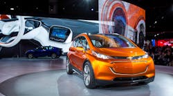 The longer-range of the all-electric Chevrolet Bolt (pictured here) is expected to help boost EV sales in the Northeast, says Navigant Research. (Photo by GM)