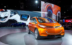 The longerrange of the allelectric Chevrolet Bolt pictured here is expected to help boost EV sales in the Northeast says Navigant Research Photo by GM