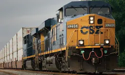 The fundamentals quotstill look solidquot for domestic intermodal despite downward pressure on rates of late FTR reports Photo courtesy of CSX