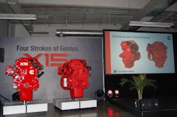 The new 2017compliant Cummins X15 efficiency series far left and X15 performance series engines on display at the TRC Photo by Sean KilcarrFleet Owner The new 2017compliant Cummins X15 efficiency series far left and X15 performance series engines on display at the TRC Photo by Sean KilcarrFleet Owner