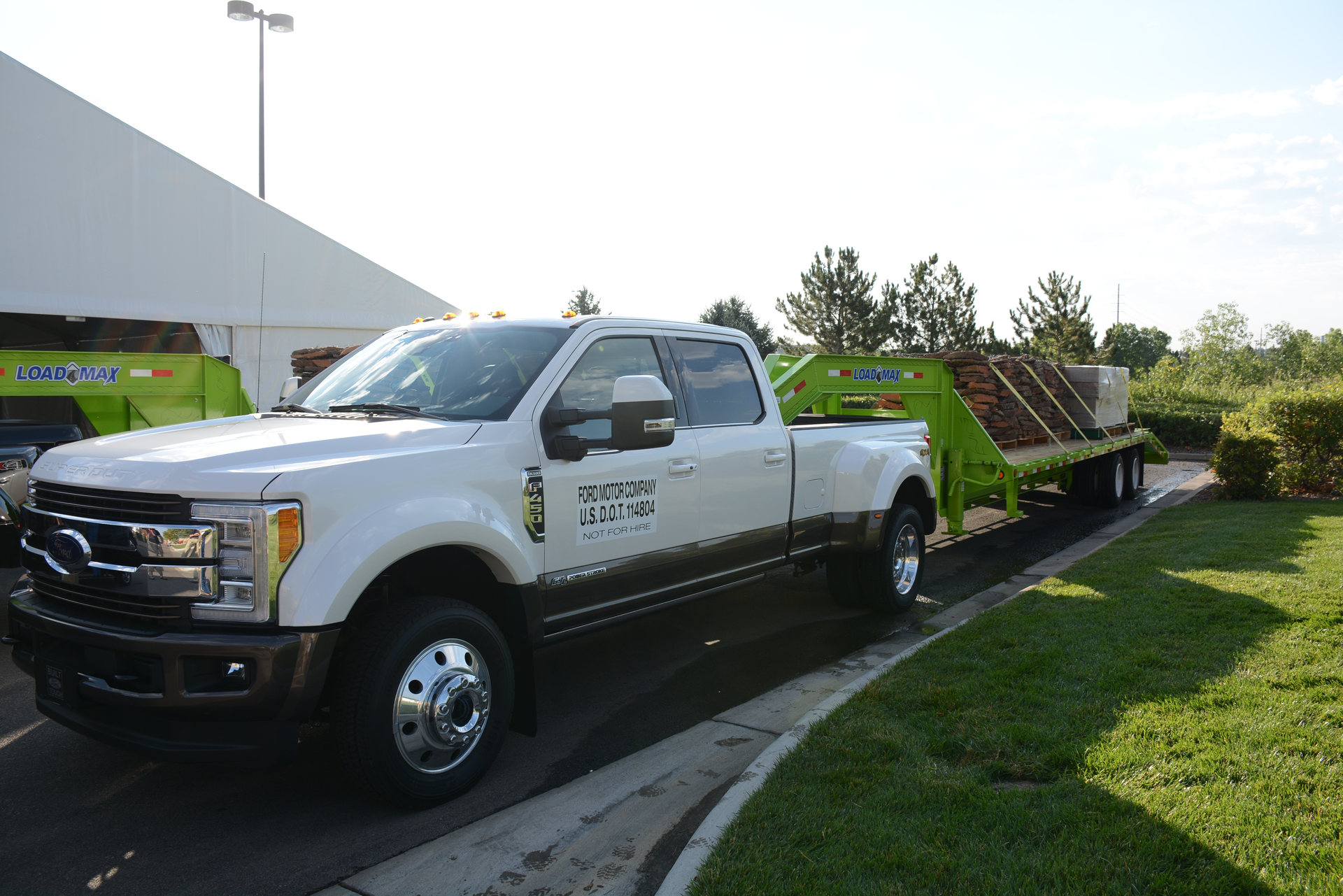 Journalists with CDLs were able to tow nearly 30000 lbs with this 2017 Ford F450 Super Duty during an event in Denver this week Cristina Commendatore photos