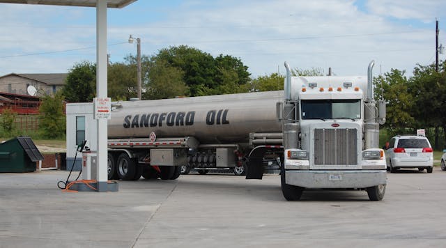 A shift toward increased gasoline production is resulting in high gasoline inventory levels globally, according to EIA; levels that remain consistently above the five-year average. (Photo by Sean Kilcarr/Fleet Owner)