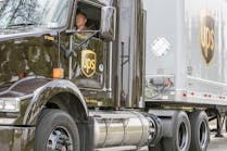 This UPS liquefied natural gas tractor is one of the 7,200-plus alternative fuel vehicles in the company&apos;s fleet.