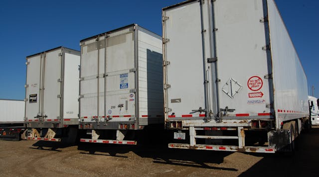 ACT&rsquo;s preliminary estimate for U.S. net trailer orders for the month of July is 9,950 units, well down from 13,532 orders in June. (Photo by Sean Kilcarr/Fleet Owner)