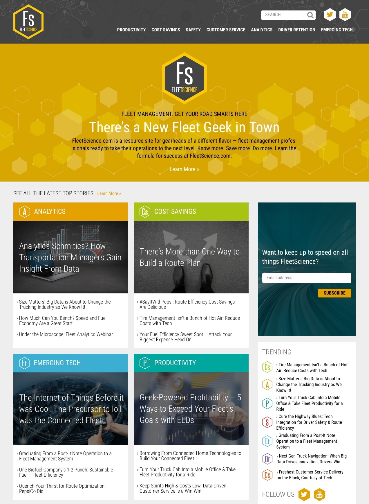 FleetSciencecom is designed for fleet owners and fleet managers to provide resources they can leverage to take their companies to the next level