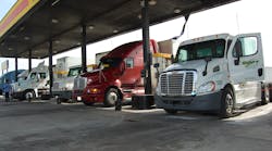 Diesel and gasoline prices declined but only slightly for the week. (Photo by Sean Kilcarr/Fleet Owner)