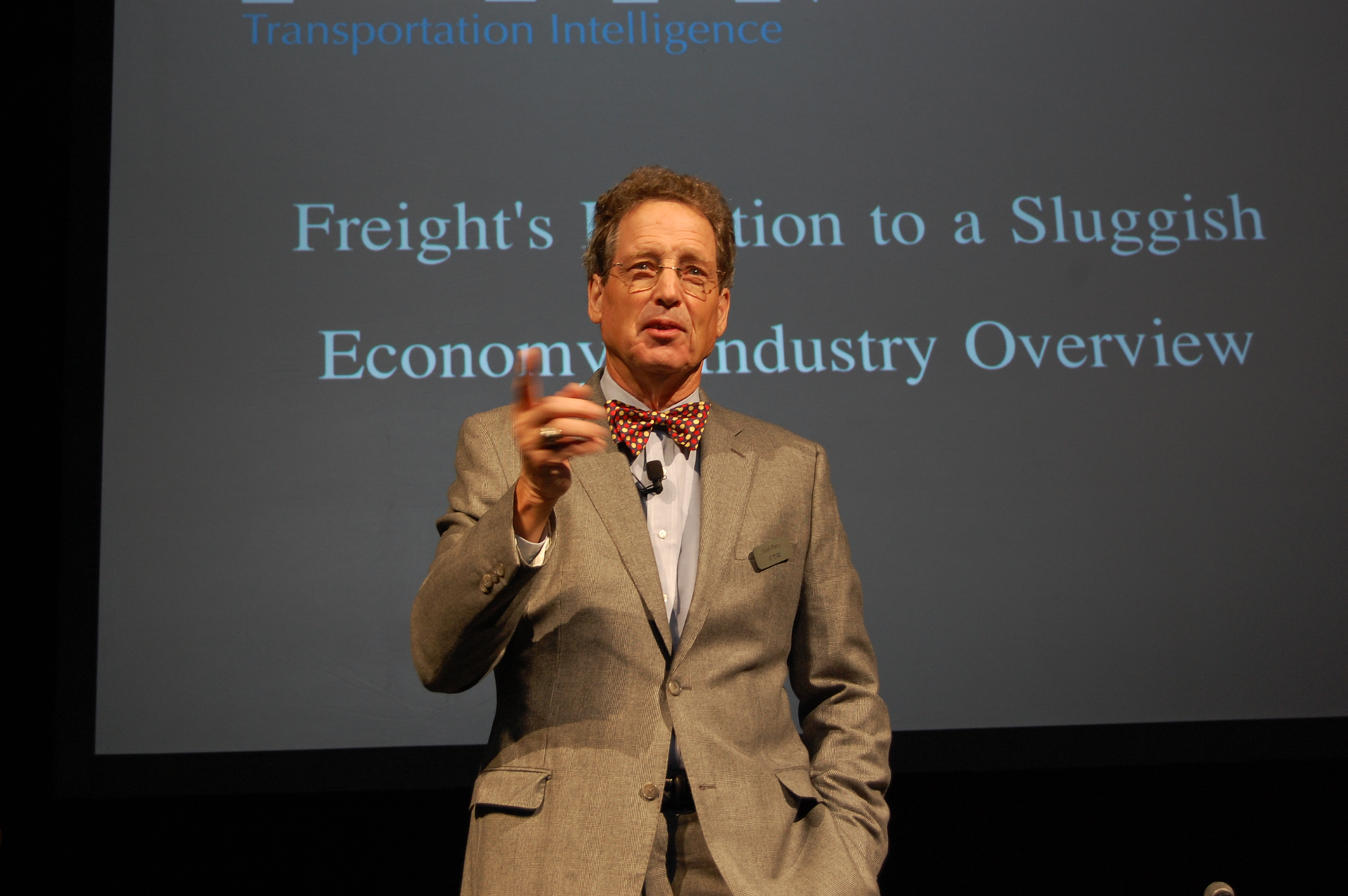 Noeumll Perry an FTR partner and its resident trucking expert warned motor carriers quotnot to bet the farm on growthquot Photo by Sean KilcarrFleet Owner