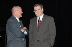 Navistar39s Troy Clarke at right shares a prepresentation laugh with FTR39s Eric Starks Photo by Sean KilcarrFleet Owner Navistar39s Troy Clarke at right shares a prepresentation laugh with FTR39s Eric Starks Photo by Sean KilcarrFleet Owner